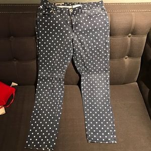 anthropologie polka dot AG stevie ankle jeans, 30